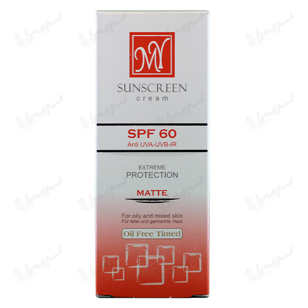کرم ضدآفتاب رنگی فاقد چربی SPF 60 مای مناسب پوست های چرب و مختلط