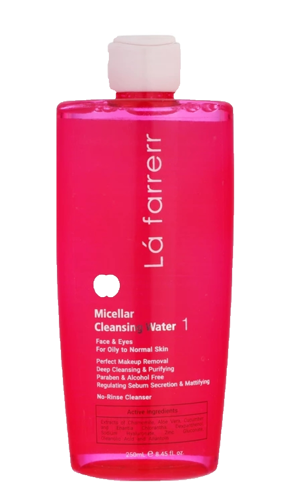 محلول پاک کننده آرایش و صورت لافارر 1، MICELLAR CLEANING WATER 1