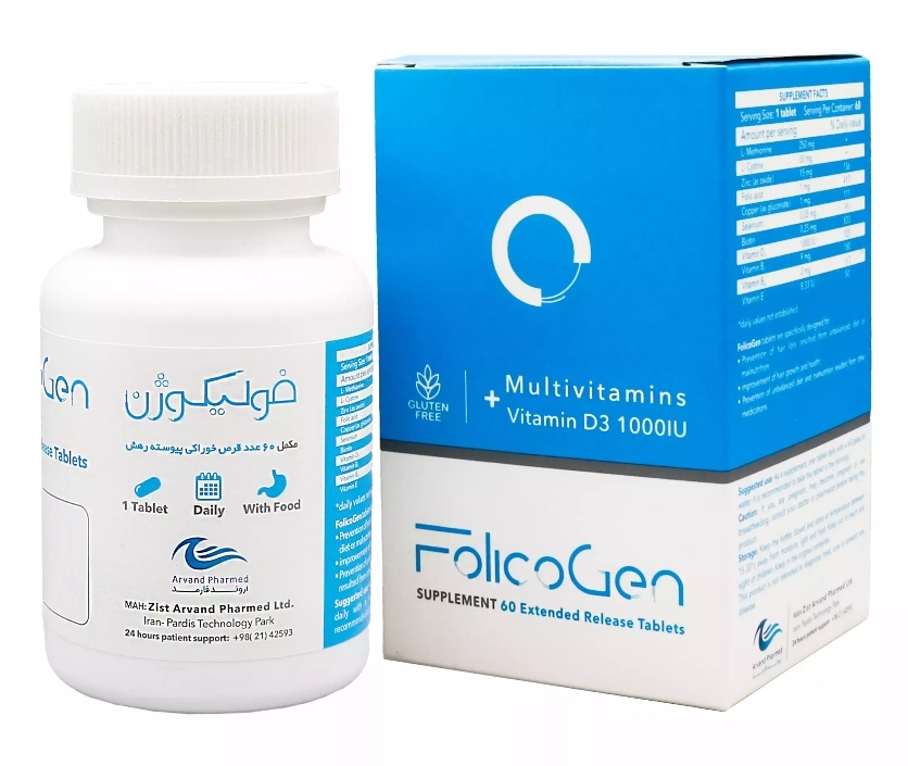 قرص 60 عددی فولیکوژن تقویت مو FOLICOGEN N=60