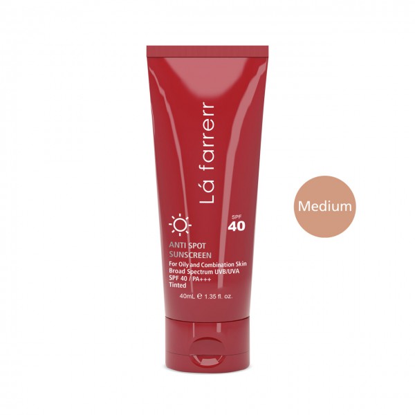 کرم ضد آفتاب و ضد لک رنگی لافارر رنگ متوسطspf 40