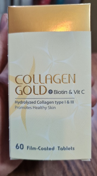 قرص روکشدار کلاژن گلد پلاس بیوتین ویتامین سی ۶۰ عددی COLLAGEN GOLD PLUS