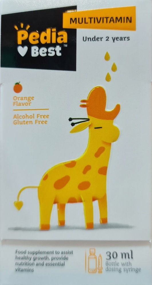 قطره مولتی ویتامین کودکان پدیابست با طعم پرتقال، PEDIABEST