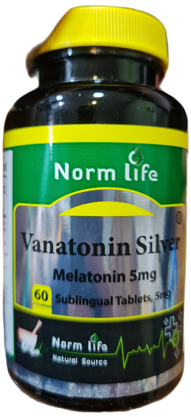 قرص زیرزبانی واناتونین سیلور ملاتونین ۵ میلی گرم  بسته ۶۰ عددی VANATONIN SILVER