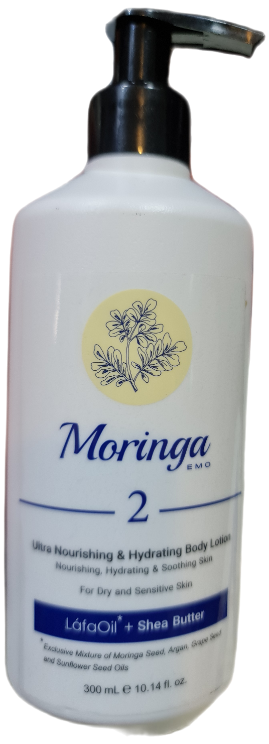 لوسیون بدن فوق مغذی و آبرسان پوست خشک و حساس مورینگا شماره دو MORINGA 2