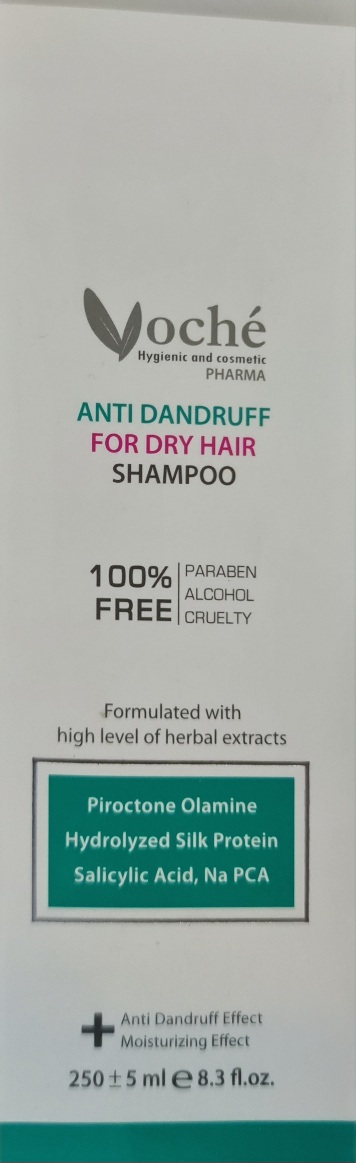 شامپو ضدشوره موهای خشک وچه، VOCHE ANTIDANDRUFF DRY