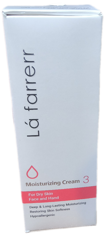 کرم مرطوب کننده صورت و دست پوست های خشک و حساس لافارر، MOISTURIZING CREAM ³ LA FARRERR
