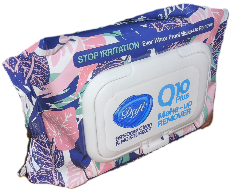 دستمال مرطوب آرایشی دافی کیو ده پلاس، DAFI Q10 PLUS 50 PICS