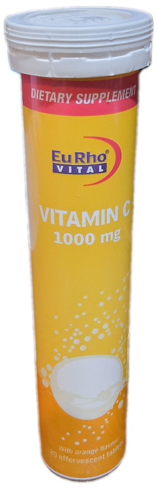 قرص جوشان ویتامین سی هزار یورویتال بیستایی، EURHO VITAL VITAMIN C EFF TABLET