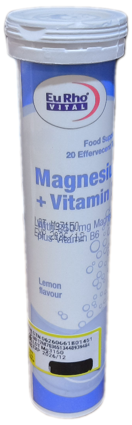 قرص جوشان منیزیم ب شش یوروویتال بیست عددی، MG B6 EURHO