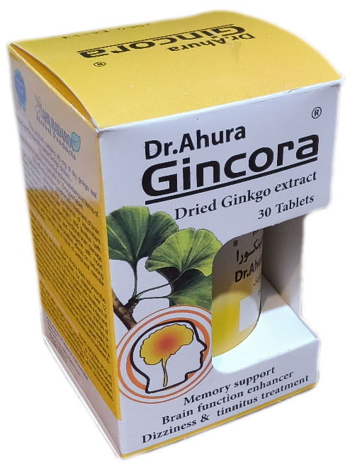 قرص جینکورا اهورا دارو سی عددی، GINCORA DR.AHURA