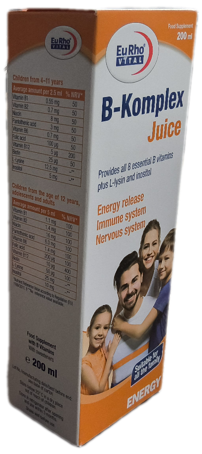 شربت ب کمپلکس یوروویتال 200 سی سی ، B COMPLEX EURHO VITAL