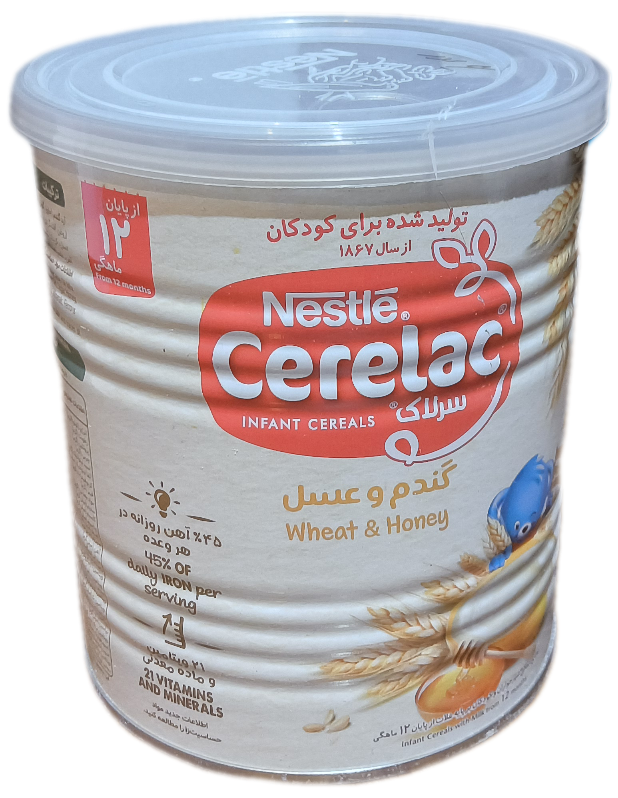 سرلاک گندم و عسل به همراه شیر نستله - از 12 ماهگی، ۴۰۰ گرم، CERELAC WHEAT AND HONEY
