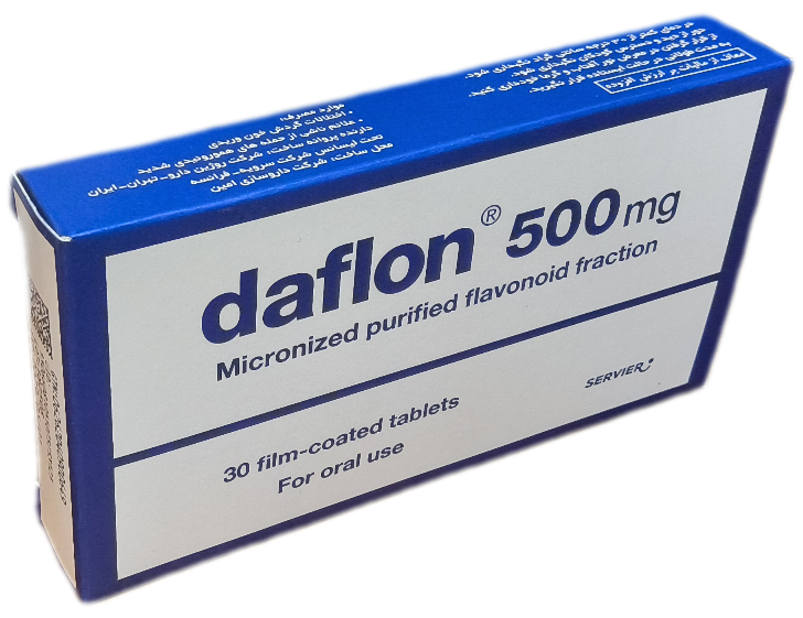 قرص دافلون ۵۰۰ میلی گرم سی عددی، *DAFLON SERVIER