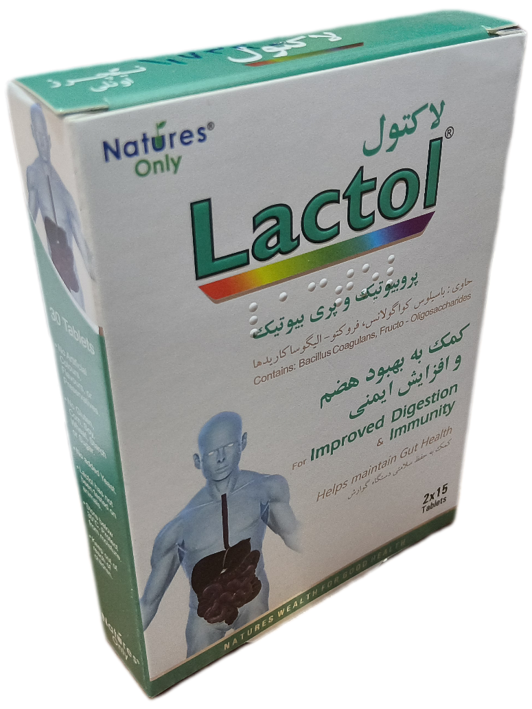 قرص لاکتول نیچرز اونلی سی عددی، LACTOL NATURES ONLY