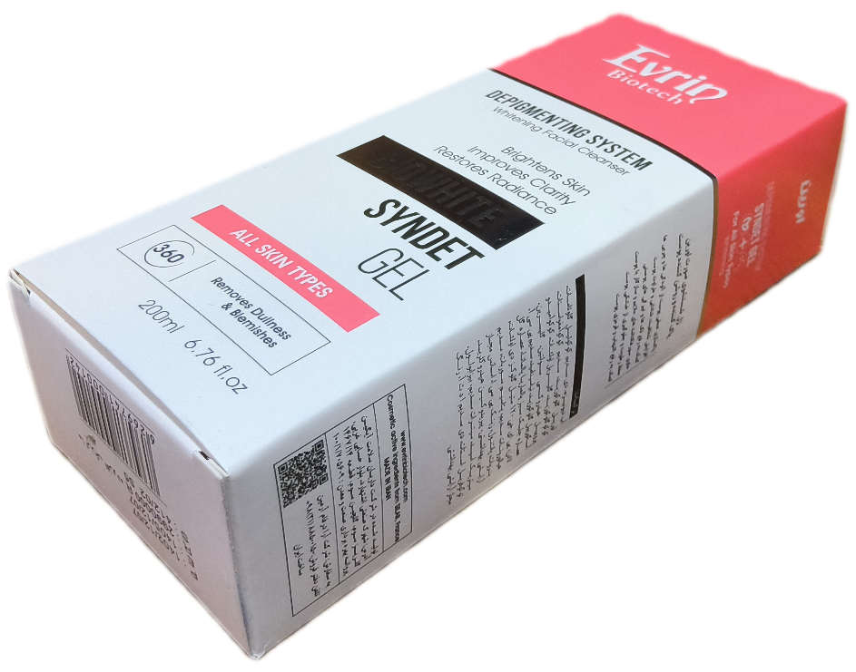 ژل شستشوی روشن کننده صورت اورین مناسب انواع پوست،   BIOWHITE EVRIN SYNDET GEL ALL SKIN TYPE