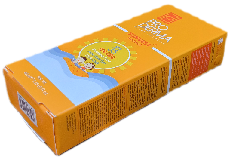 کرم ضدآفتاب کودک پرودرما 40 میلی لیتر ، SUNVEST PRODERMA SPF35 FOR KIDS