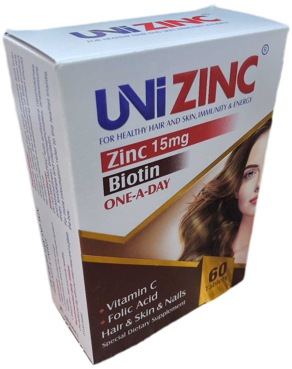 قرص یونی زینک ابیان شصت عددی، UNI ZINC