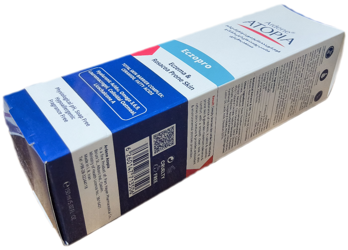 فوم شوینده ملایم صورت و اطراف چشم پوست خیلی خشک و مستعد قرمزی آردن، ATOPIA ECZOPRO ROSACEA PRONE