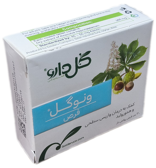قرص ونوگل گل دارو سی عددی، VENOGOL
