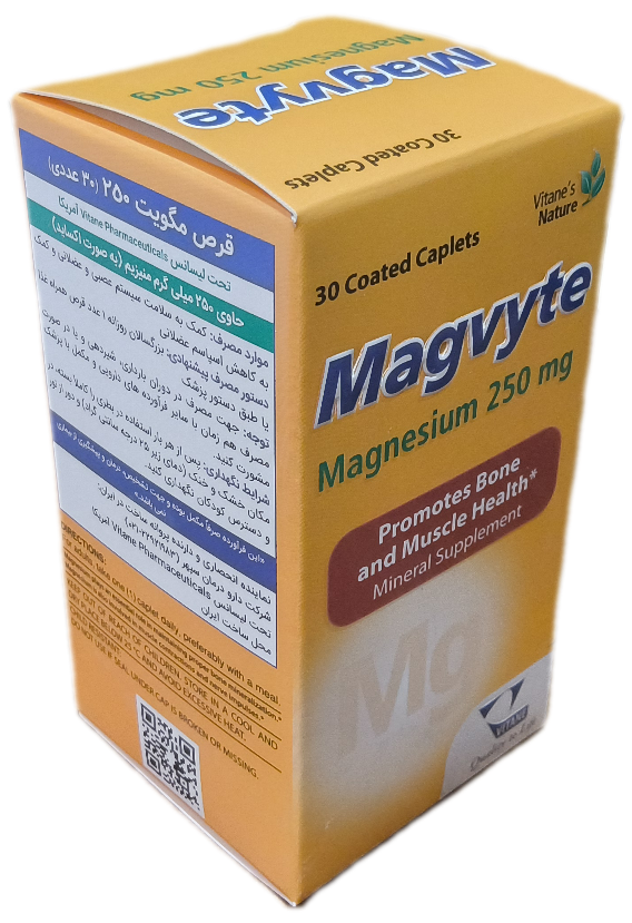 قرص مگویت 250 میلی گرم ، سی عددی ، MAGVYT 250 MG VITANE