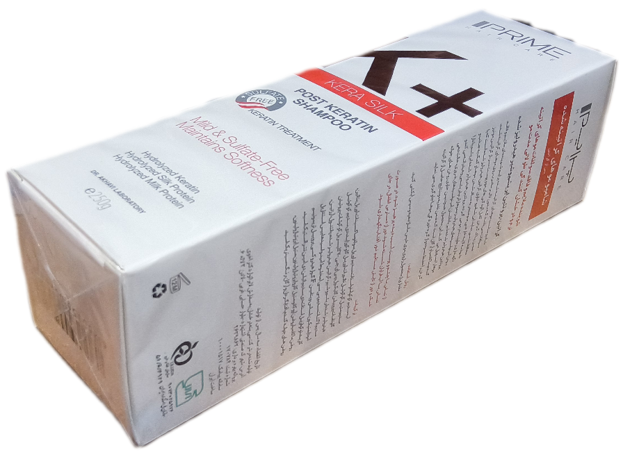 شامپو پریم + K موهای کراتین شده 250 گرم ، PRIME + K kera silk