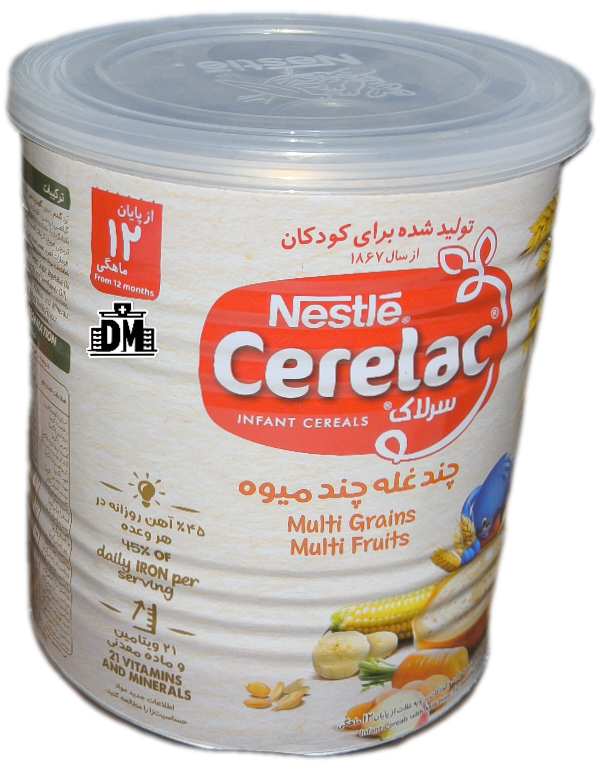 سرلاک چندغله چند میوه پایان ۱۲ ماهگی