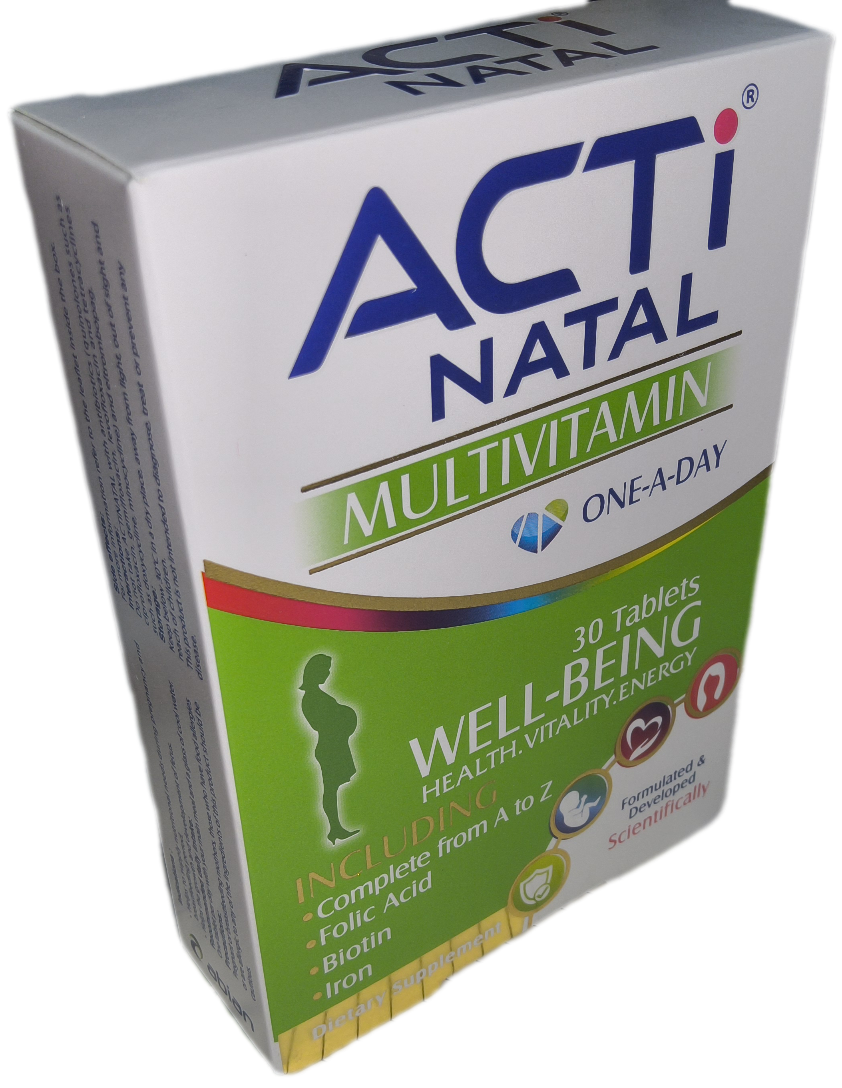 قرص اکتی ناتال-مولتی ویتامین مخصوص دوران بارداری و شیر دهی سی تایی ACTI NATAL