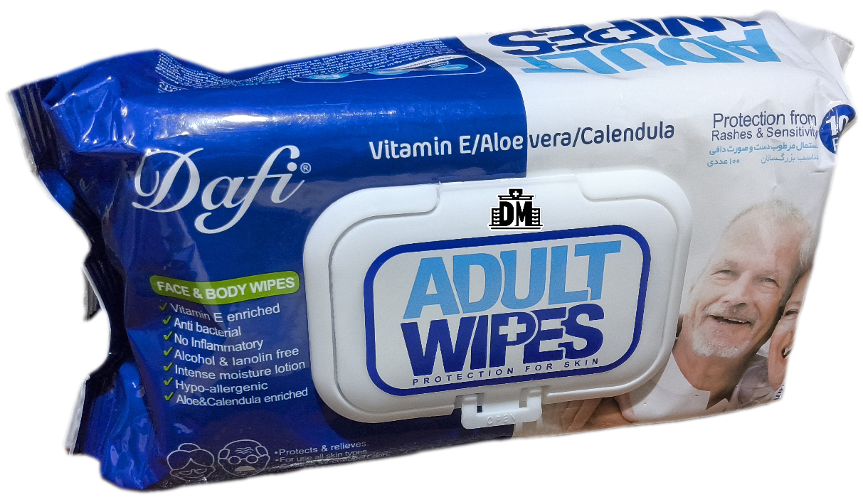 دستمال مرطوب بزرگسالان دافی صدعددی، DAFI WIPES