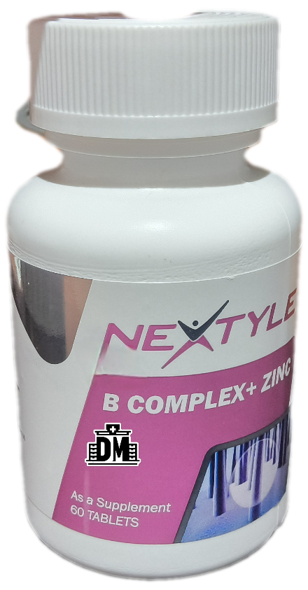 قرص ب کمپلکس + زینک نکستایل شصت عددی، NEXTYLE ZINC B COMPLEX