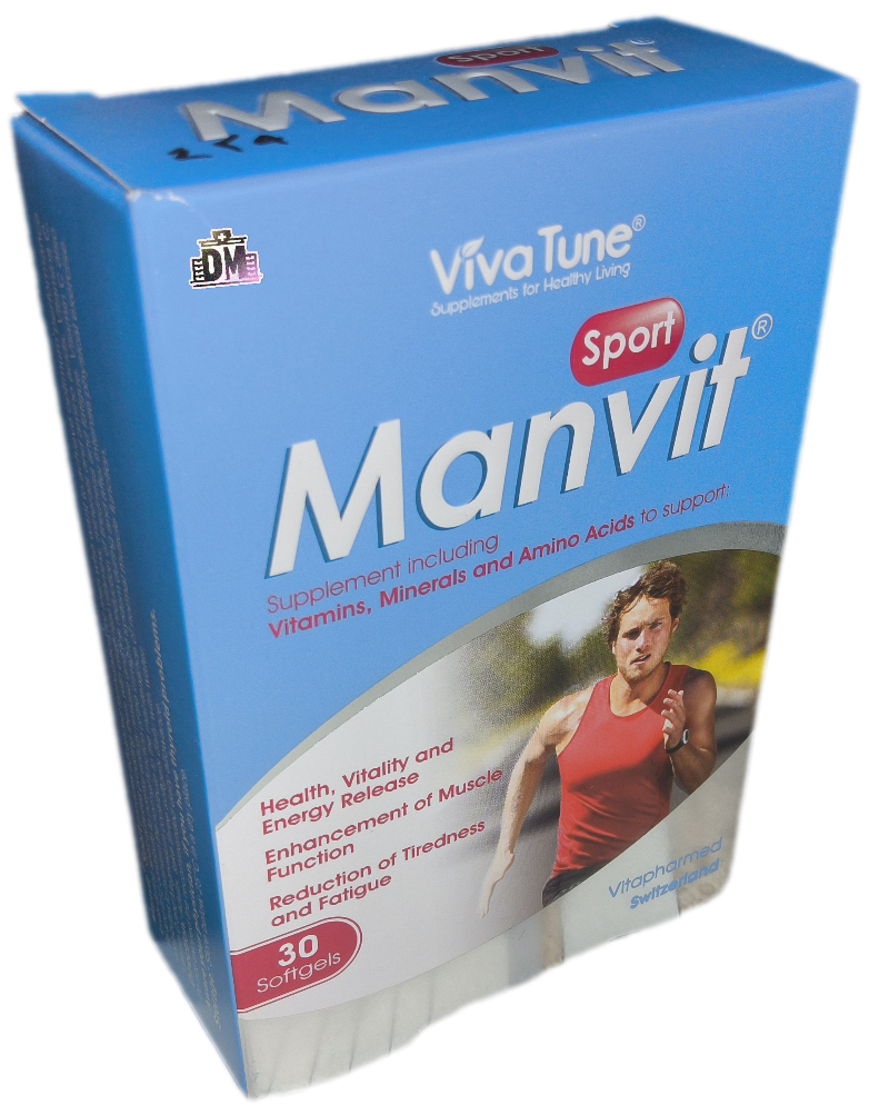 کپسول نرم ژلاتینی من ویت اسپرت ۳۰ عددی، MANVIT SPORT