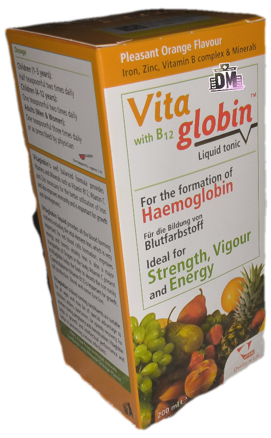 شربت ویتاگلوبین 200 میلی لیتر ، Vitaglobin