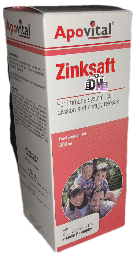 شربت زینک سافت آپو ویتال 200 میلی لیتر، Zinksaft